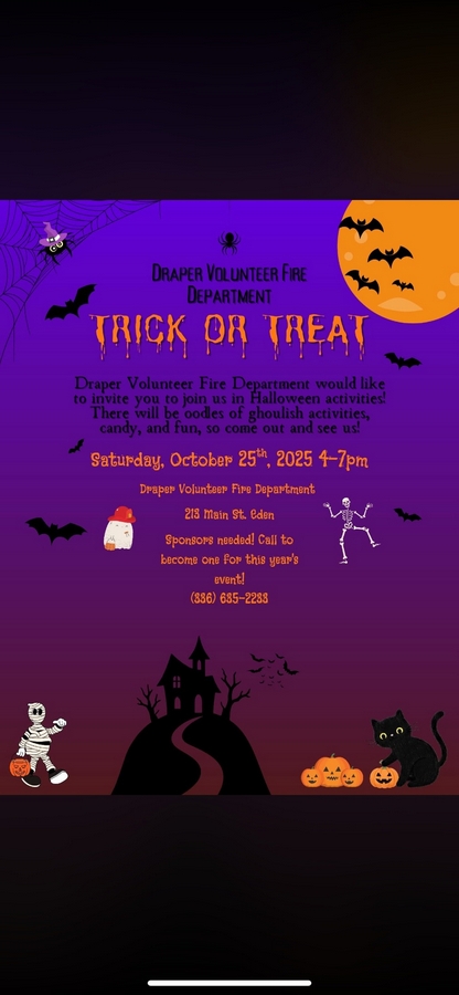 10 25 25 DRAPER TRICK OR TREAT 10 25 25 DRAPER TRICK OR TREAT